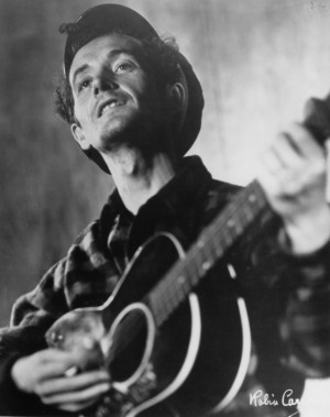 Photo of Woody Guthrie by Robin Carson