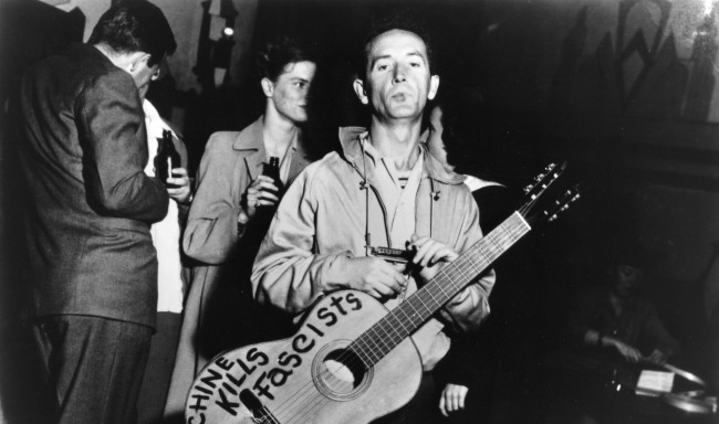 Photo of Woody Guthrie by Lester Balog