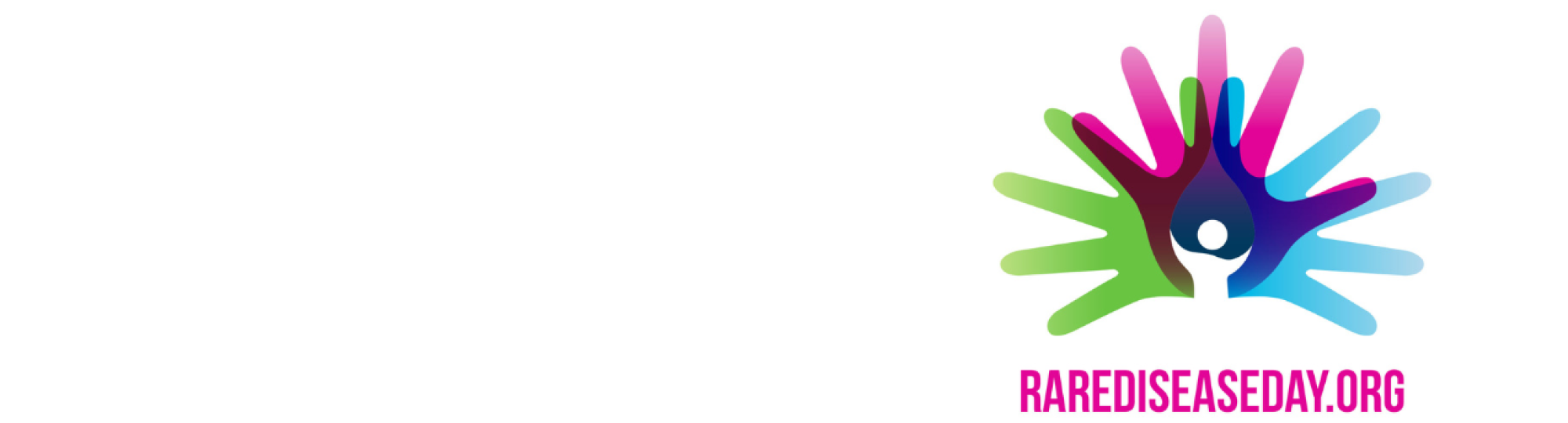 A white background with the colourful rare disease day logo on it