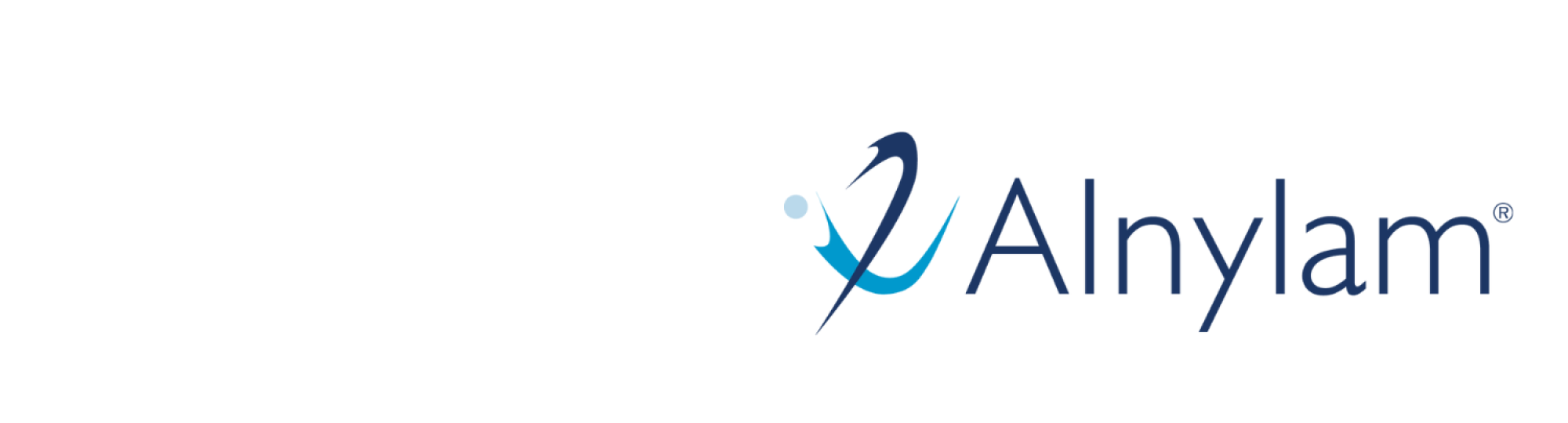 White background with blue Alnylam logo