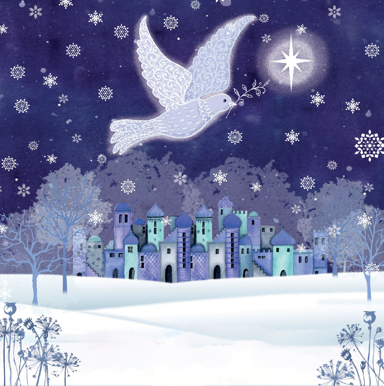 Snowy Dove Coloured Ivory